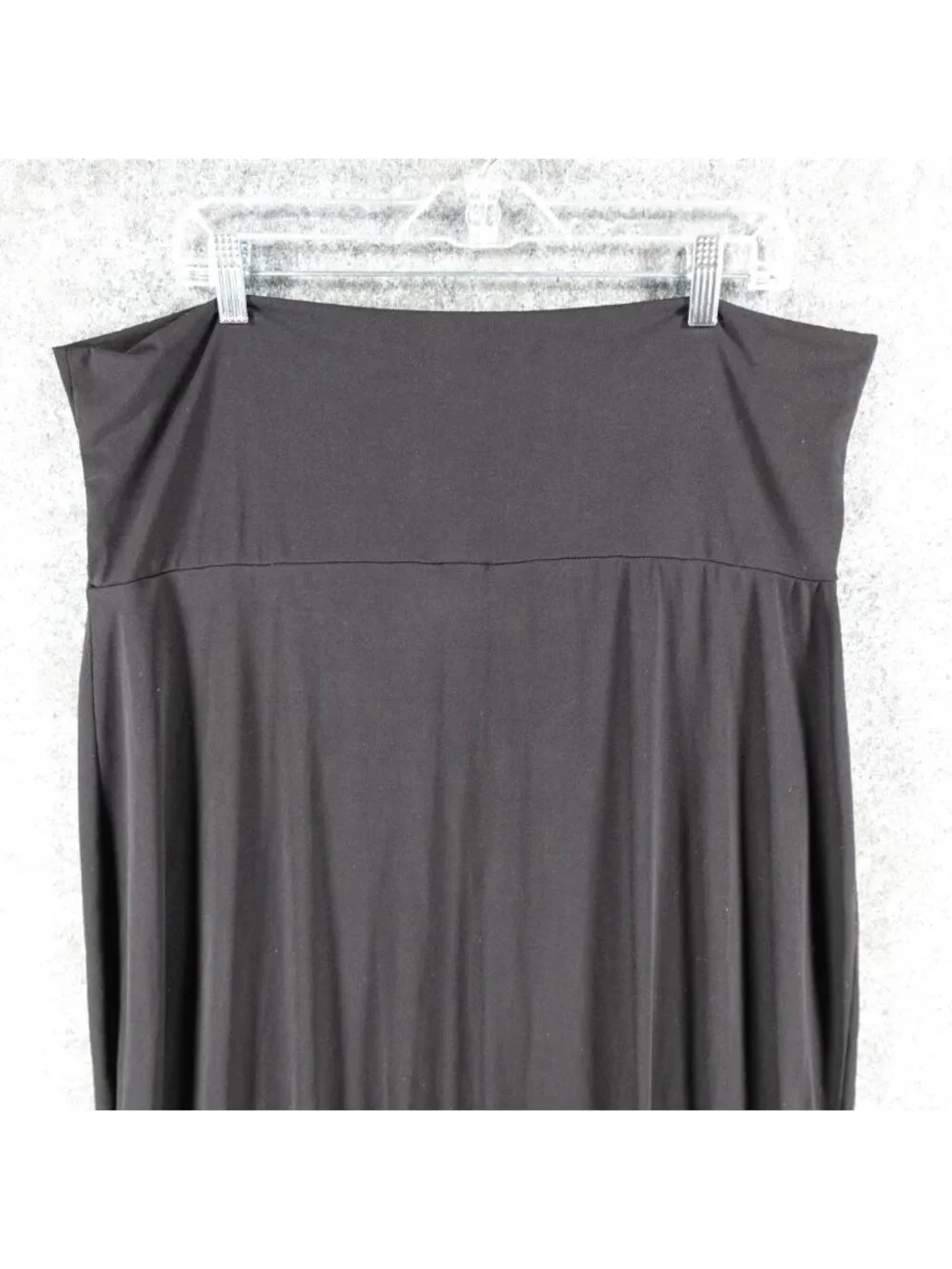 Collections ETC Maxi Skirt Womens XL R Black High-Waisted Jersey Stretch Pull On